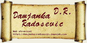 Damjanka Radošević vizit kartica
